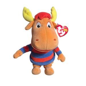 Vintage 2004 TY Beanie Babes 'Tyrone the Moose' Backyardigans Plush 9" with Tag